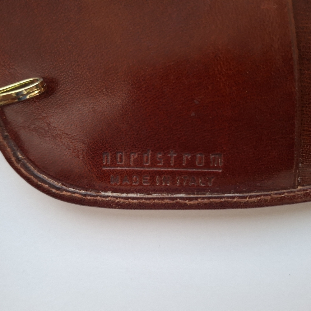 Vintage Smooth Italian Leather Equestrian Wallet in Brown, Bit Bridle Closure - Picture 4 of 11